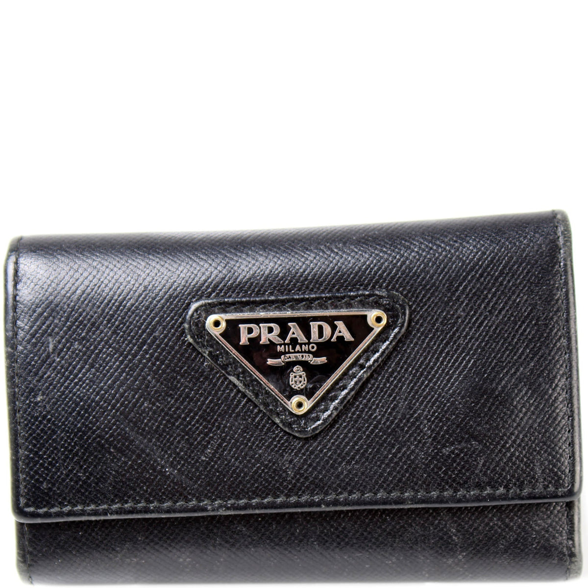 Saffiano Triangle Logo 6 Key Case