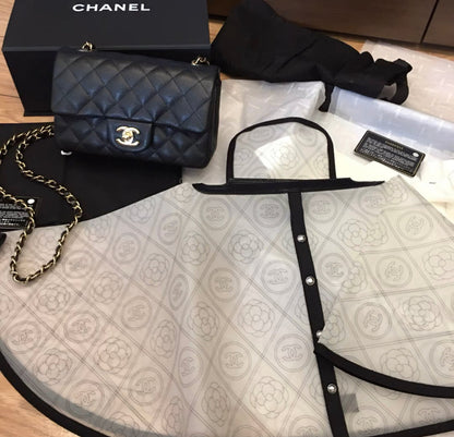 Chanel Camellia Handbag Raincoat Printed Pvc