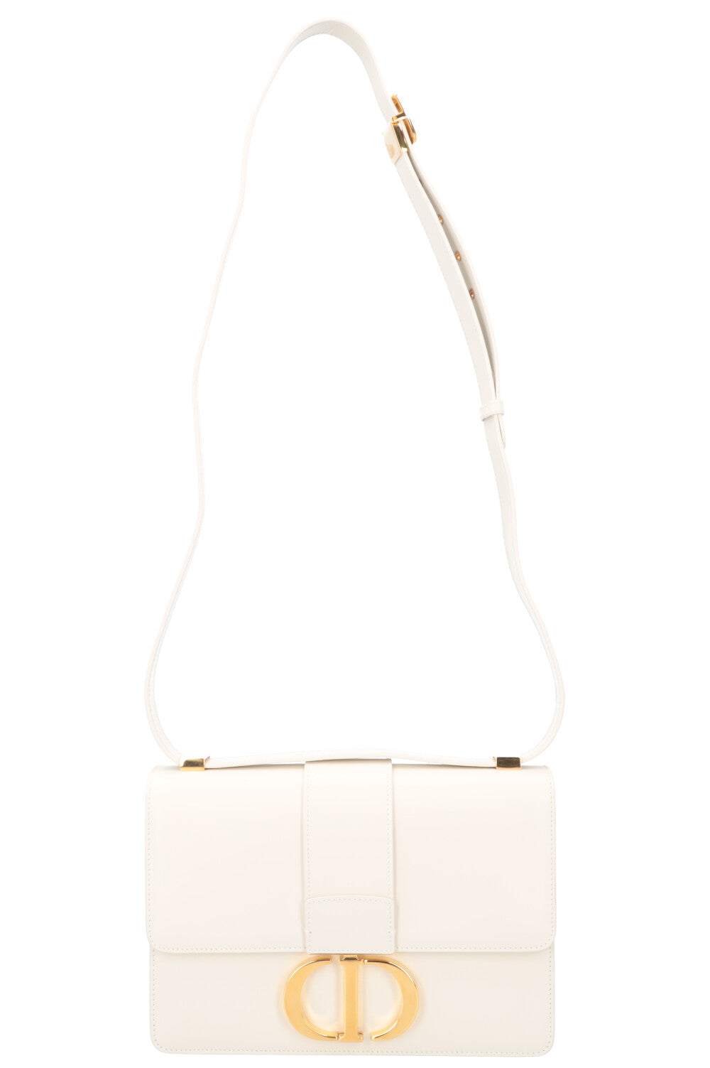Christian Dior 30 Montaigne Bag Leather White