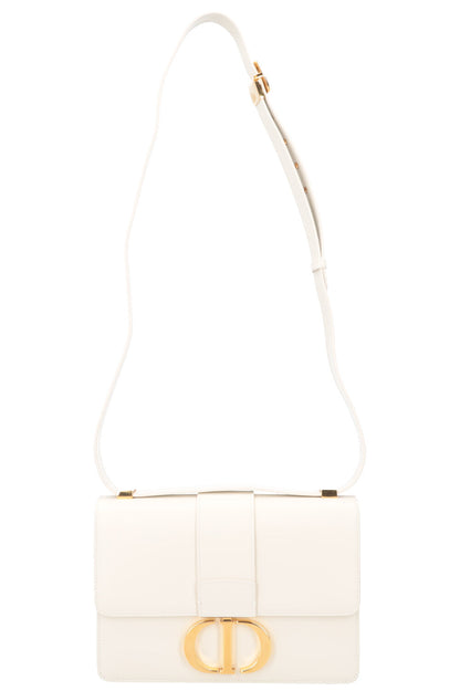 Christian Dior 30 Montaigne Bag Leather White