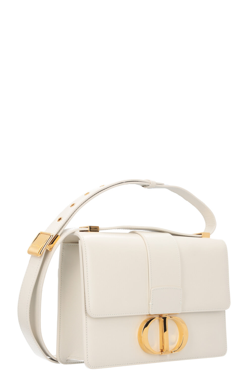 Christian Dior 30 Montaigne Bag Leather White