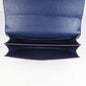 Luxury Hermes Calf Leather Message Bag Dark Blue Silver