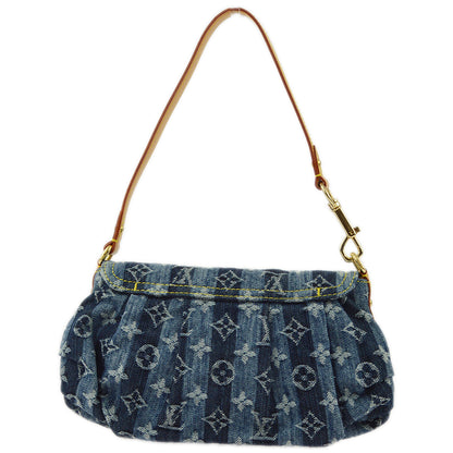 Louis Vuitton 2006 Blue Monogram Denim Mini Pleaty Raye Handbag M95333