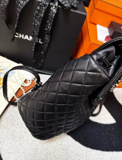 Chanel Paris-Salzburg Black Leather Backpack