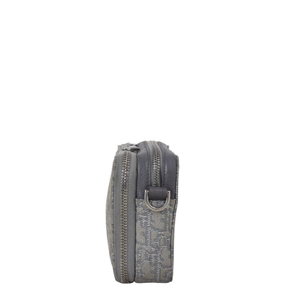 Dior Double Zip Pouch with Strap Oblique
