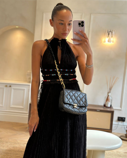 Chanel Flap Small Leather Black Gold Shoulder Bag