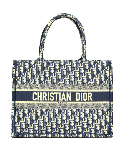 Christian Dior 2020 Blue Oblique Monogram Small Book Tote Bag