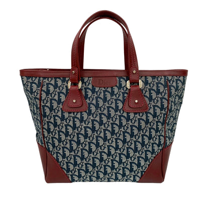Blue Dior Diorissimo Trotter Canvas Zip Tote