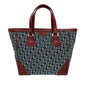Blue Dior Diorissimo Trotter Canvas Zip Tote