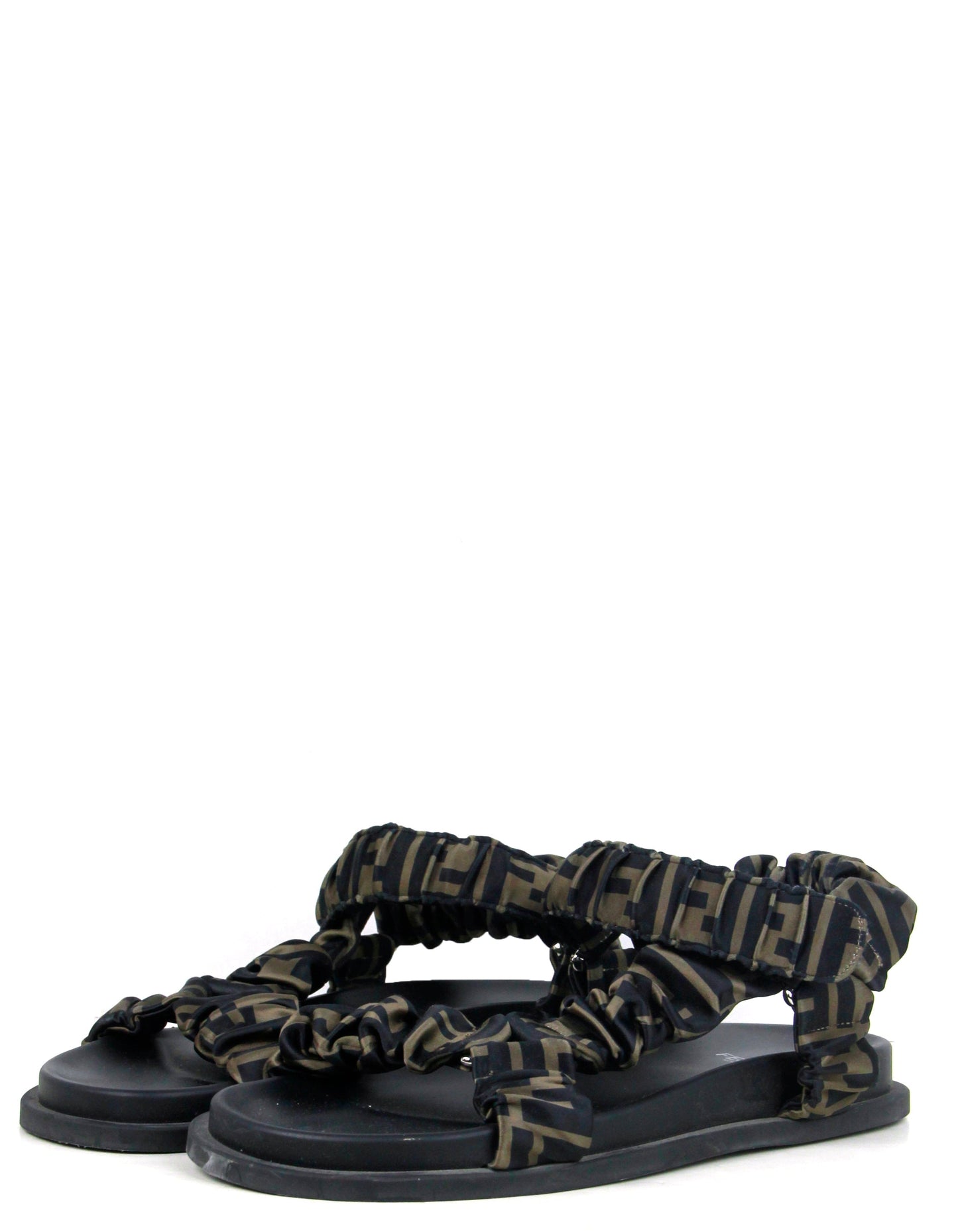 Fendi Satin Ruched Fendi Feel Sandals sz 39.5