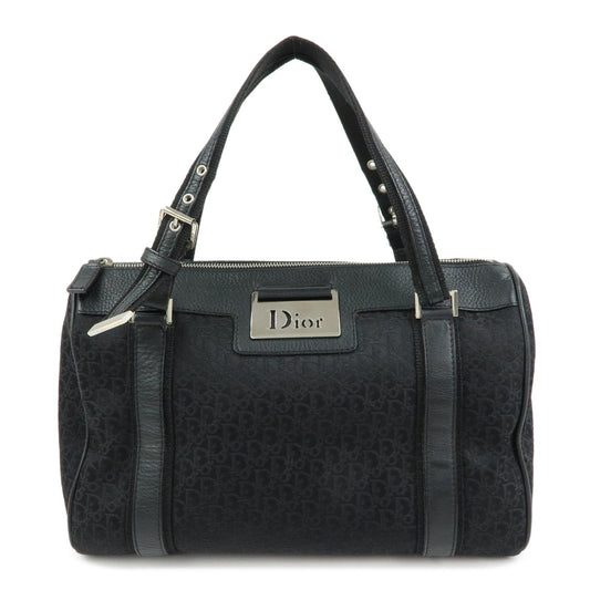 Christian Dior Street Chic Trotter Canvas Leather Boston Bag