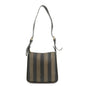 FENDI Pequin PVC Shoulder Bag Crossbody Bag Black 211 256510058