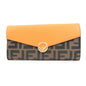 FENDI Zucca Baguette Continental Wallet 8M0251 Brown Orange 8M0251