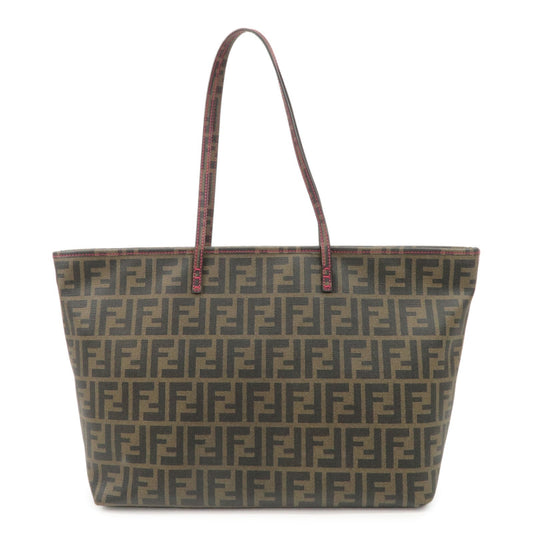 FENDI Zucca PVC Tote Bag Shoulder Bag Brown 8BH185-UZD
