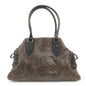 FENDI Etnico Leather Tote Bag Shoulder Bag Hand Bag Brown 8BN162