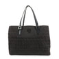FENDI Zucchino Canvas Leather Hand Bag Tote Bag Dark Brown 8BH132