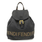 FENDI Nylon Leather Back Pack Black Gold Hardware 263390