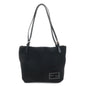 FENDI Wool Leather Tote Bag Shoulder Bag Black 26633