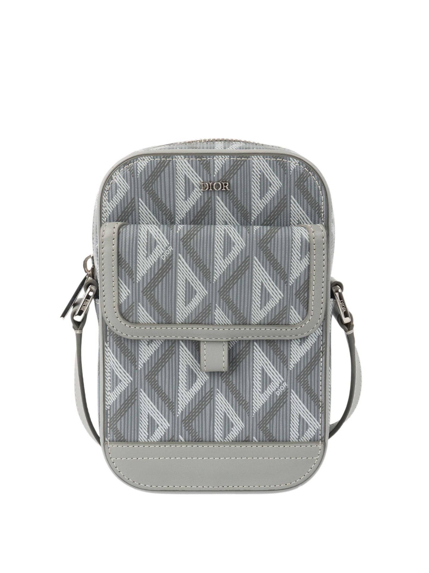 Dior Silver 'Hit The Road' Vertical Crossbody Pouch