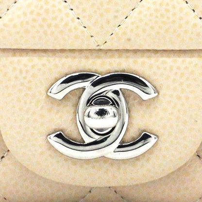 Chanel Beige Caviar Quilted Mini Square Flap Bag