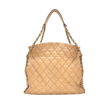 Chanel 2011 Quilted Chain Me Hobo Beige Clair Shoulder Bag