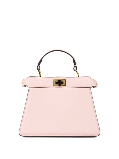 Fendi Peekaboo ISeeU Petite Pale Pink Padded Nappa Leather Bag.