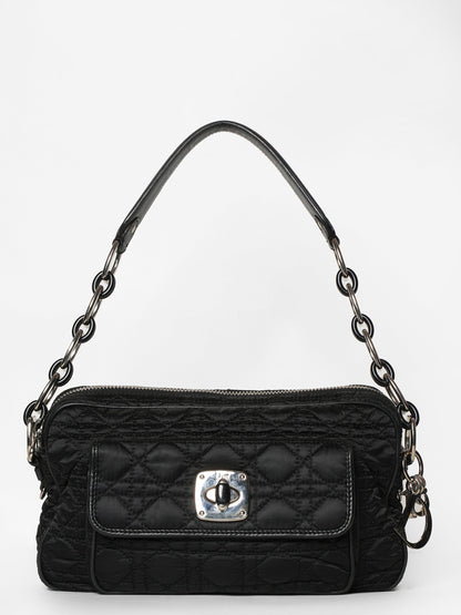 Christian Dior Cannage Chaining Nylon Shoulder Bag