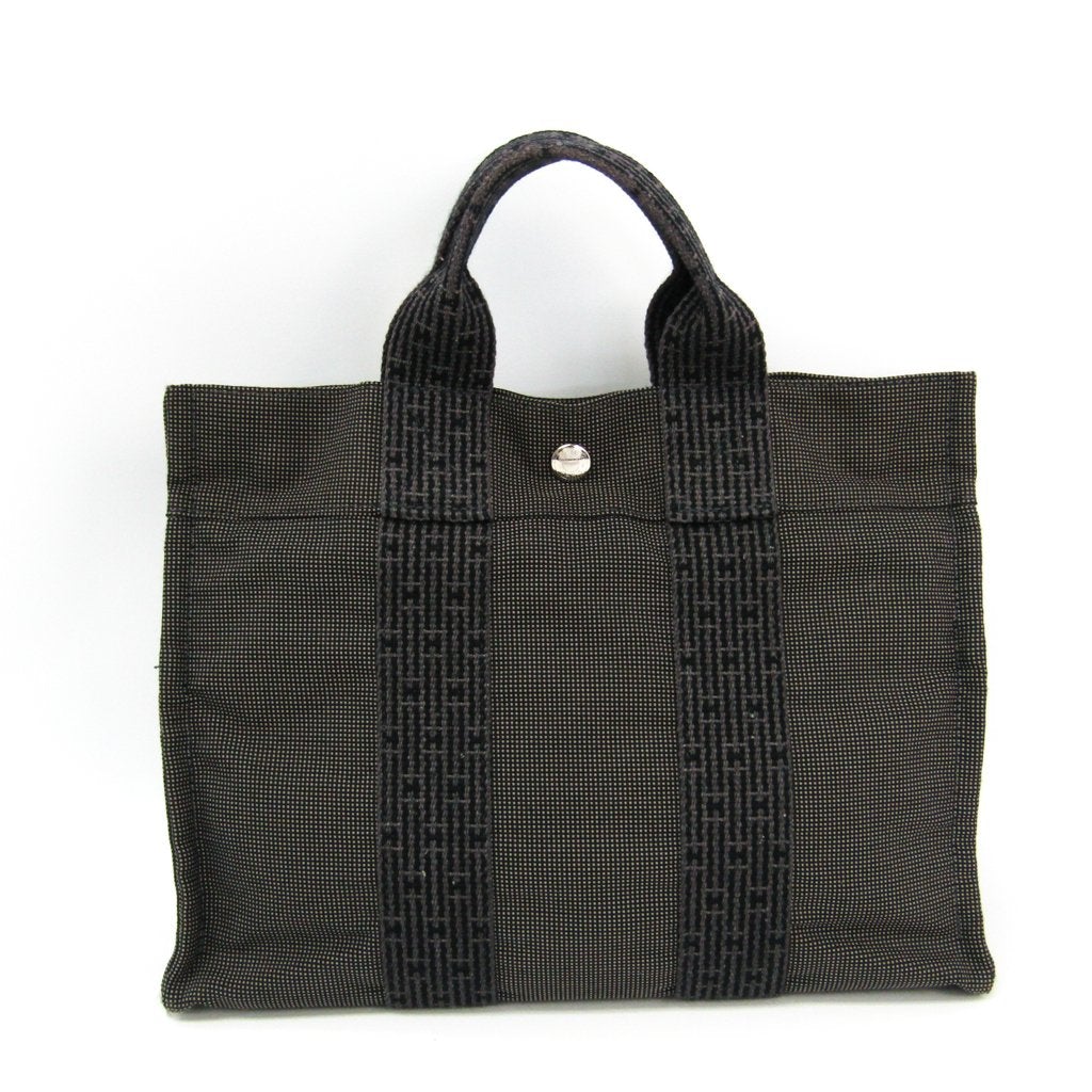 Luxury Hermes Gray Canvas Herline Pm Tote Bag