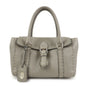FENDI Seleria Leather Mini Linda Hand Bag Gray 8BR486
