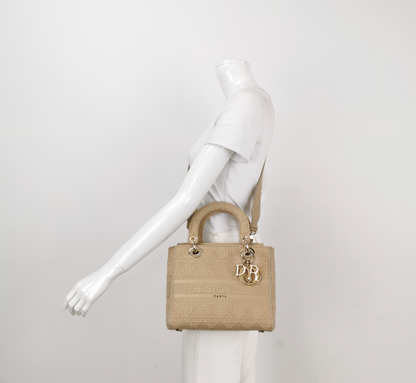 Dior Lady Dior Tote Bag 25Cm Beige 250108781015814