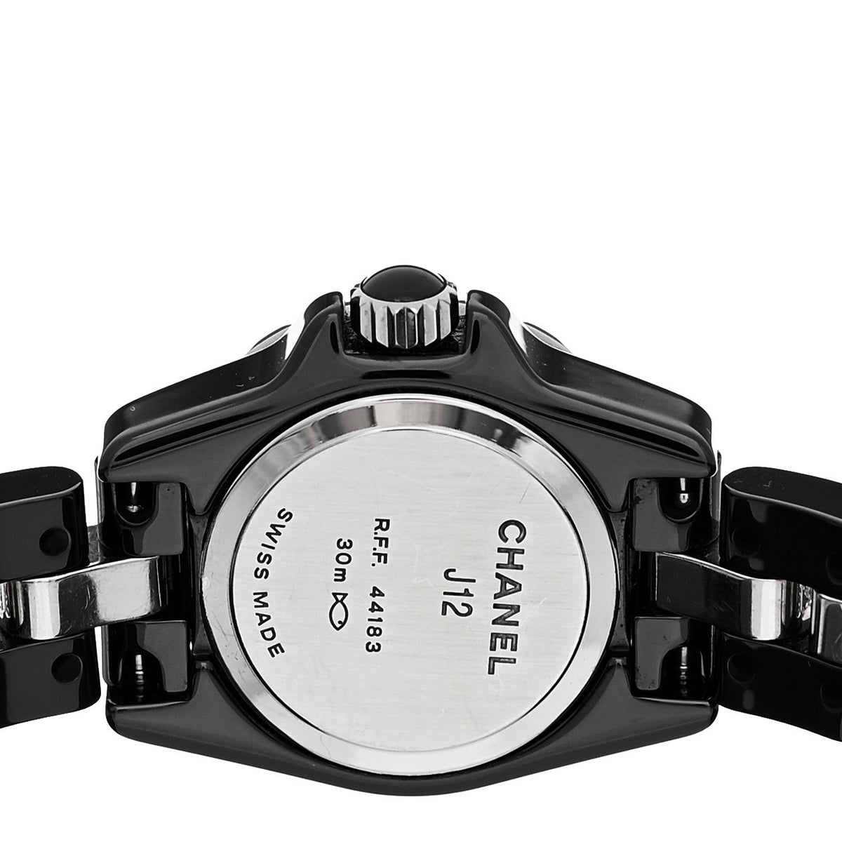 Stainless Steel Ceramic Diamond Bezel 19mm J12 XS Quartz Watch Black