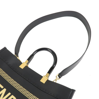 FENDI VERSACE FENDACE Leather Sunshine Medium Tote Bag 8BH386