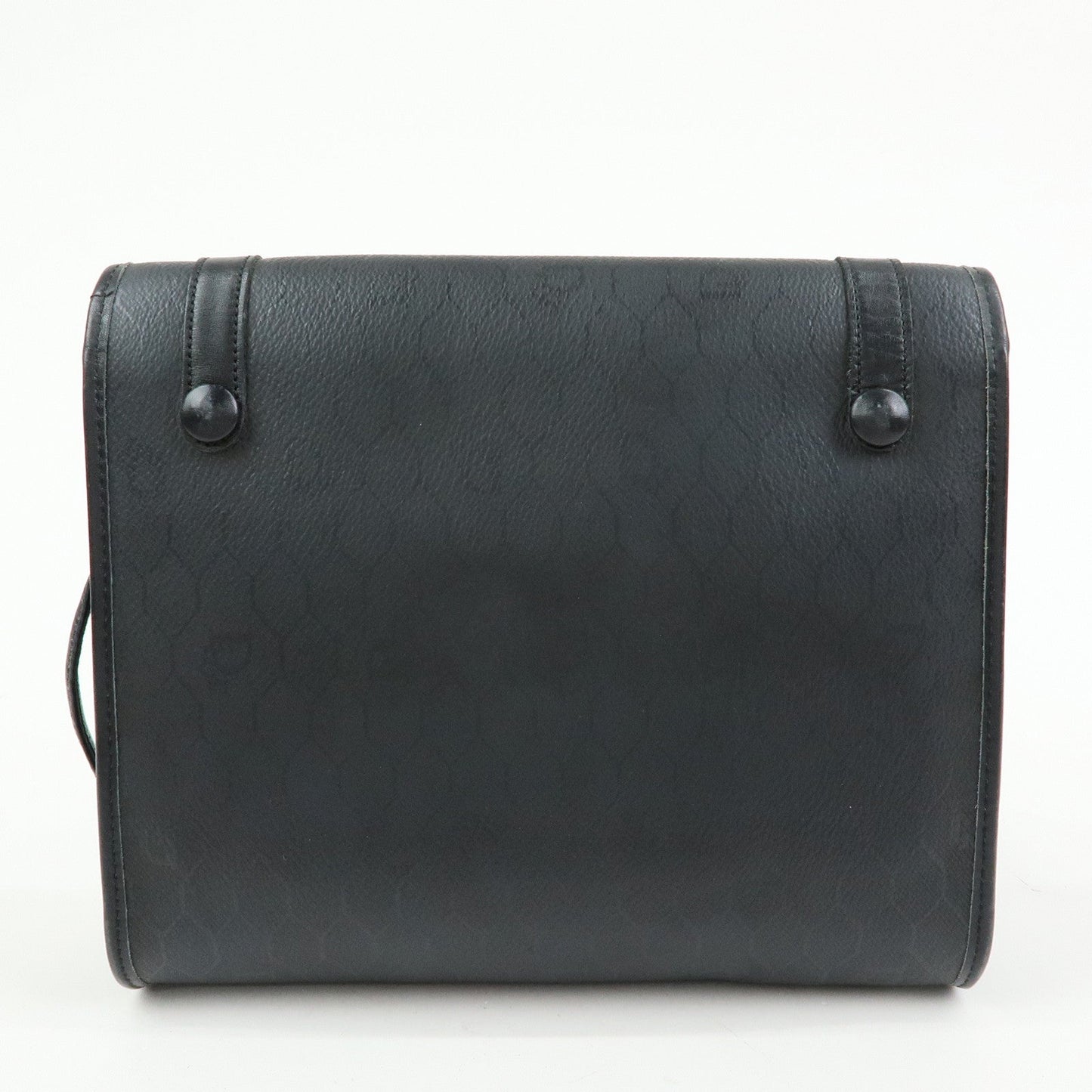 Christian Dior Honeycomb Pvc Leather Shoulder Crossbody Bag Black