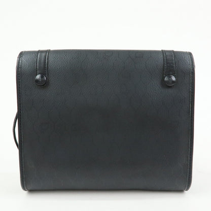 Christian Dior Honeycomb Pvc Leather Shoulder Crossbody Bag Black