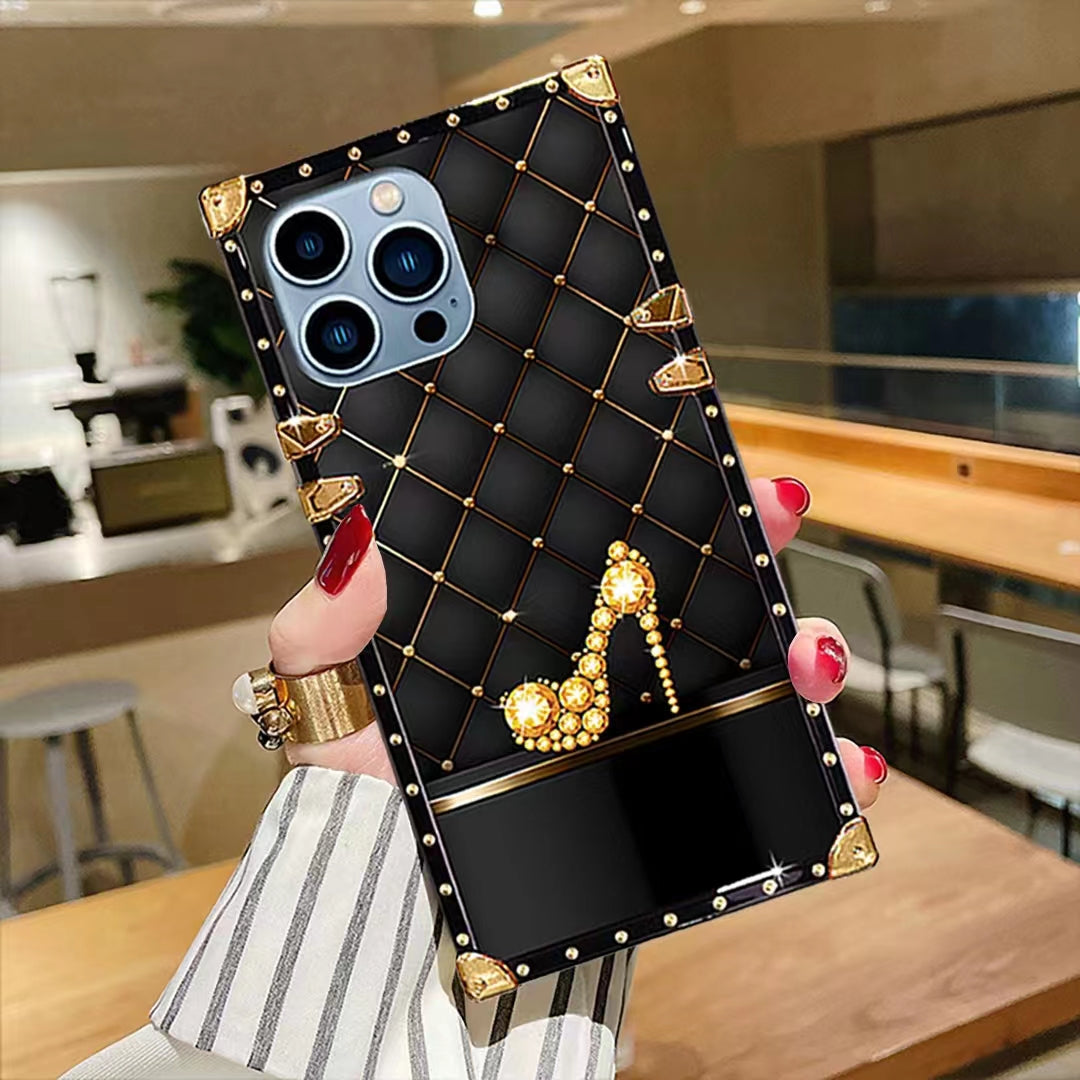 Luxury Diamond   square phone case for samsung