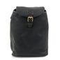FENDI Logo Leather Backpack Rucksack Black 26063
