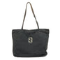 FENDI Zucca Canvas Leather Tote Bag Shoulder Bag Black 15785