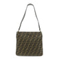 FENDI Zucca Canvas Leather Shoulder Bag Brown Black 83150820992