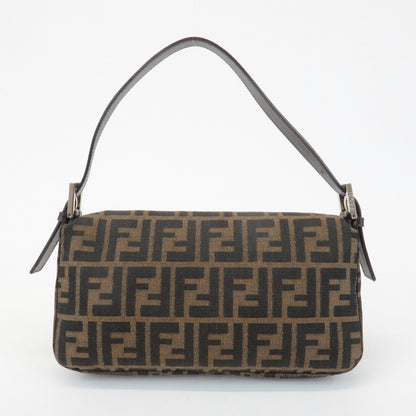FENDI Zucca Mamma Baguette Canvas Shoulder Bag 26424 Brown Black