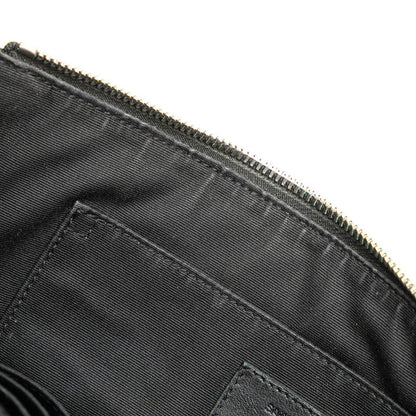 Saint Laurent Crocodile Embossed Leather Clutch Bag