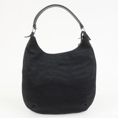 FENDI Canvas Leather Tiger Pattern Shoulder Bag Hand Bag 8BR279