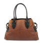 FENDI Etonico Logo Leather Tote Bag Shoulder Brown 8BN162