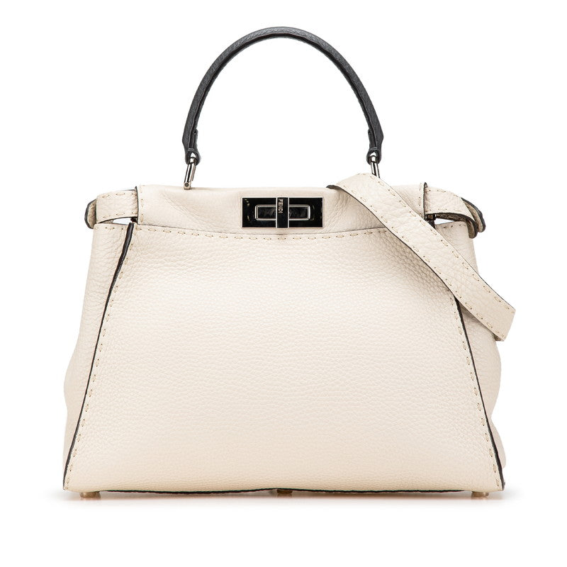 Fendi Peekaboo Leather Red Handbag Style 43