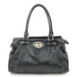 Christian Dior Leather Shoulder Bag Hand Bag Black Silver Hdw