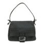 FENDI Zuccino Canvas Mamma Baguette Shoulder Bag Black 8BR001