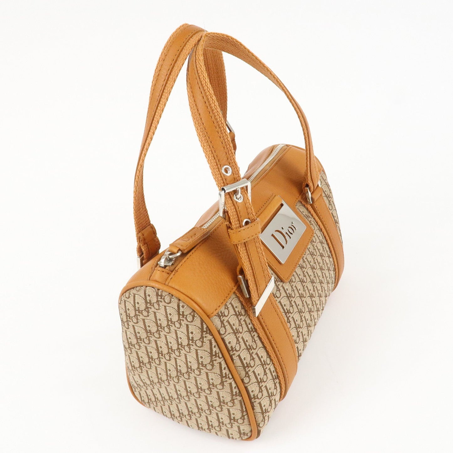 Christian Dior Trotter Canvas Leather Mini Boston Bag Hand Bag