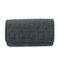 FENDI Zucca PVC Canvas 6 Rings Key Case Key Holder Black 8AP079