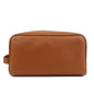 FENDI Leather Clutch Bag Hand Bag Brown 7AS378