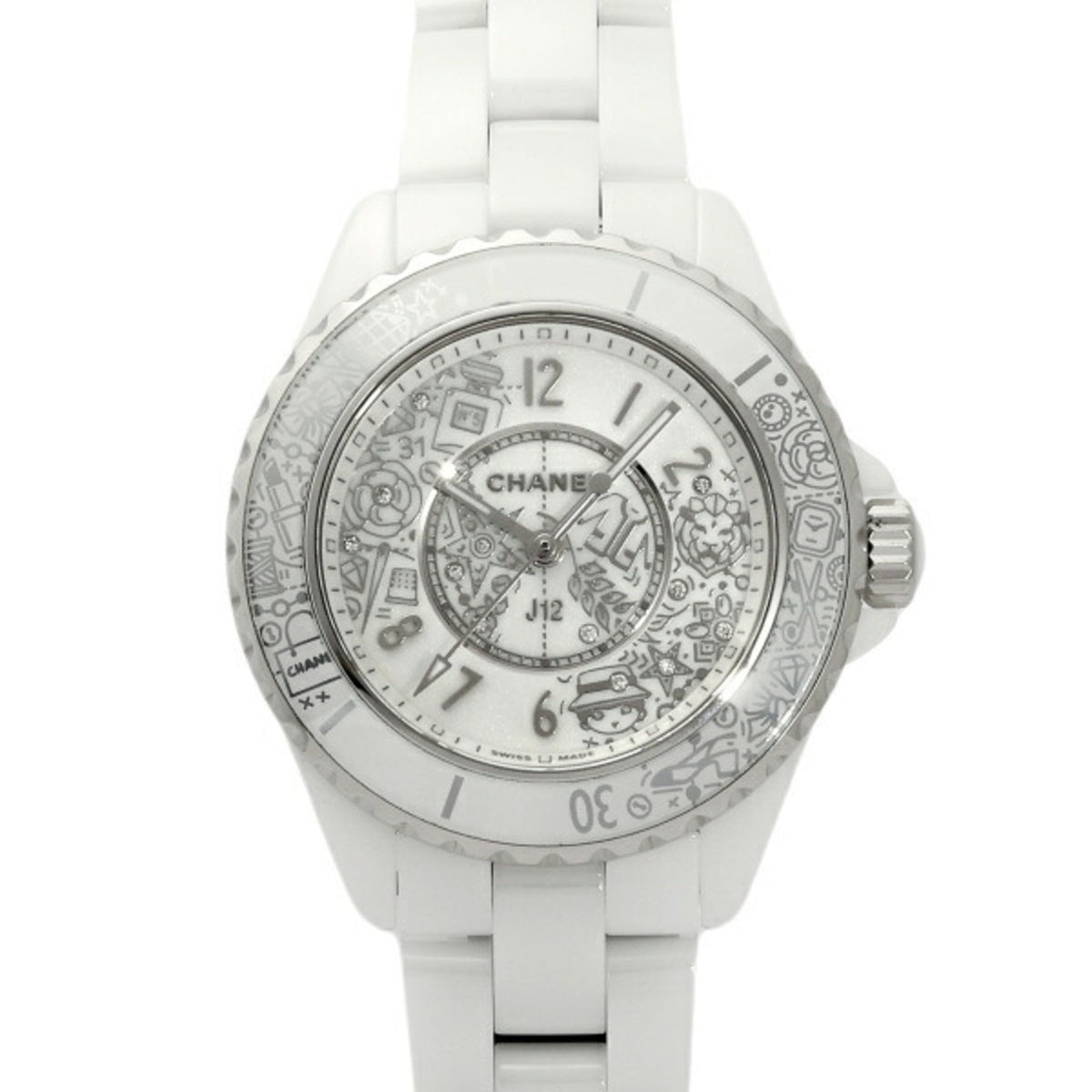 Chanel J12 20 Limited to 2020 pieces worldwide 20th anniversary model H6477 White dial wristwatch ladies
