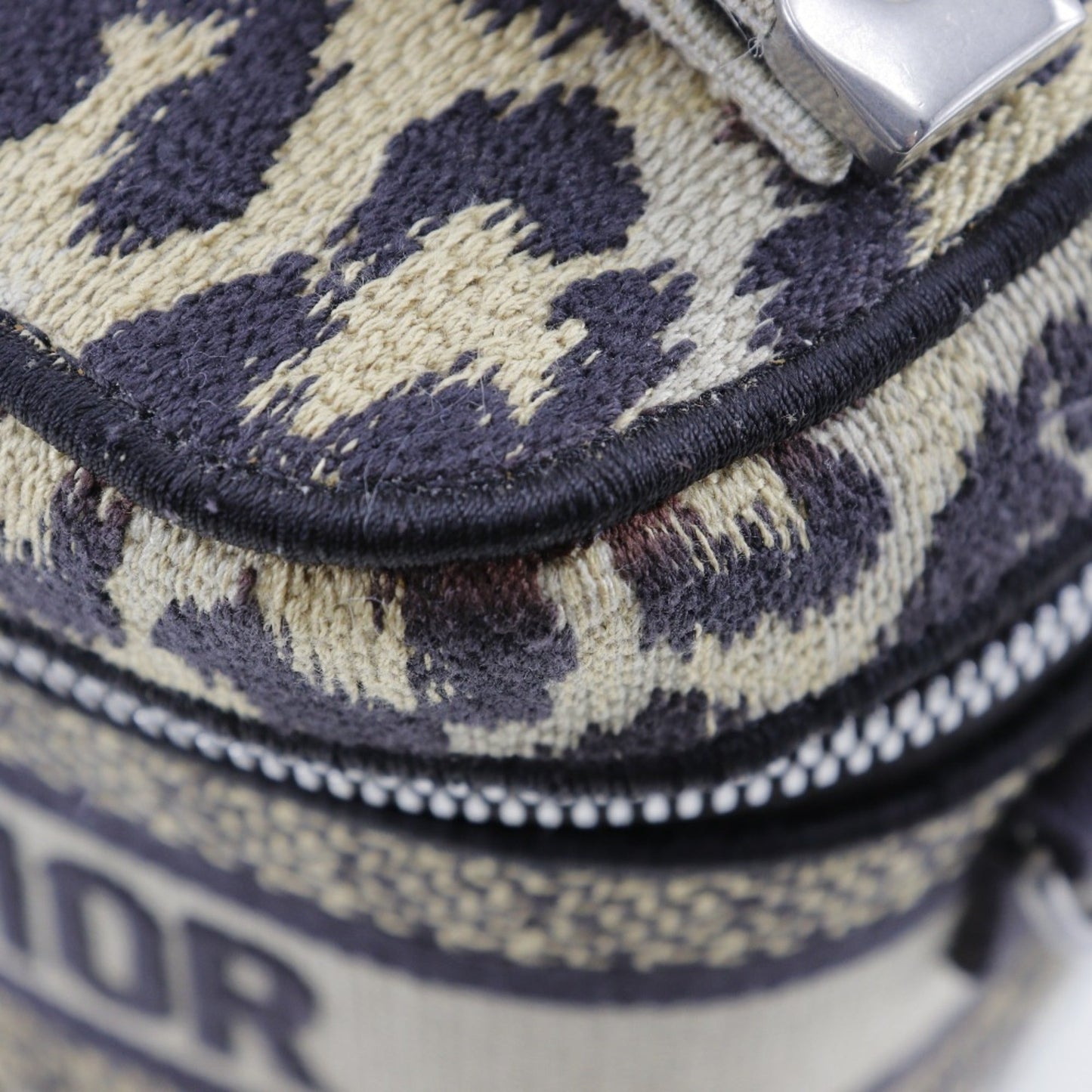 Christian Dior Beige Canvas Handbag Vanity Bag